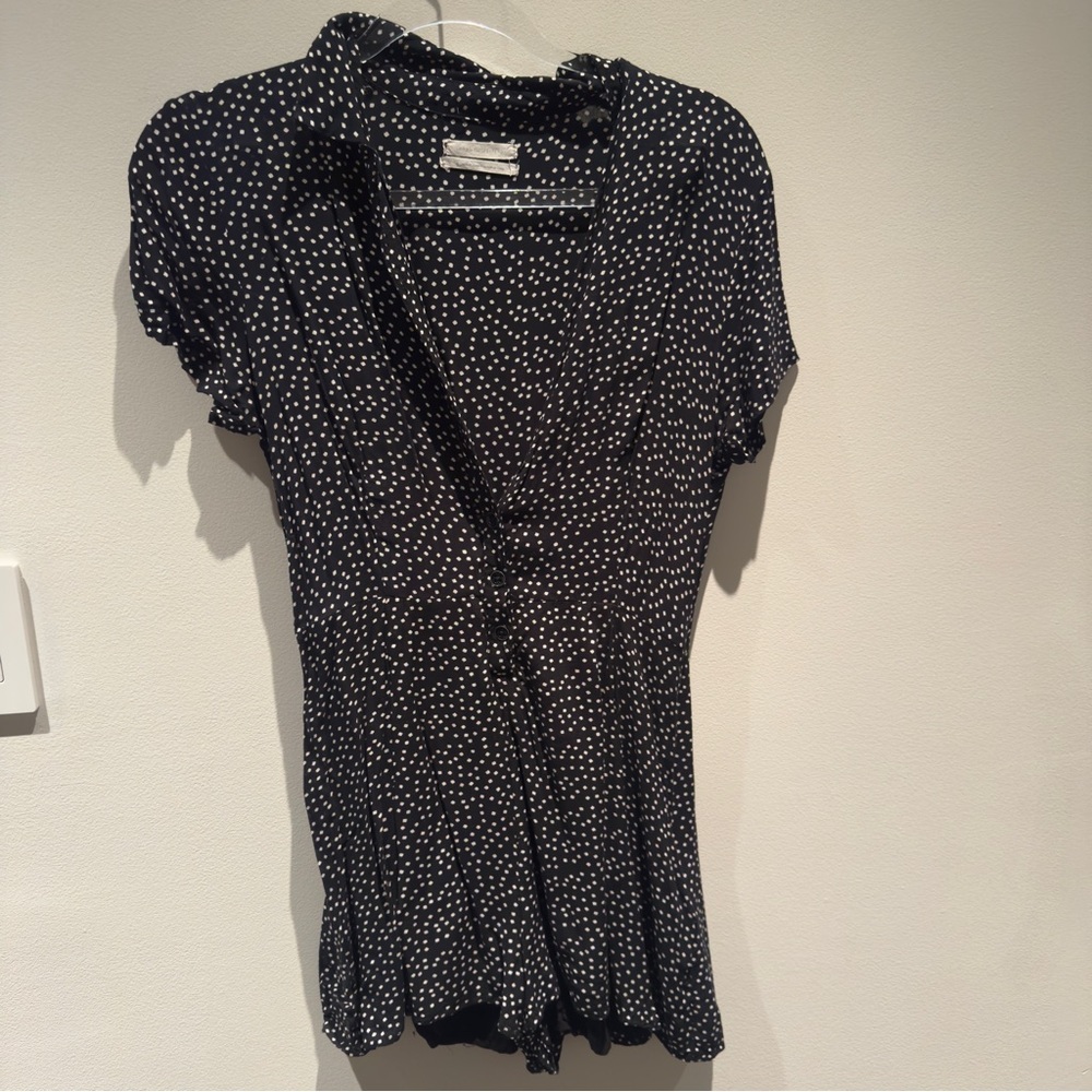 Urban Outfitters - Black and White Polka Dot Romper Size 4